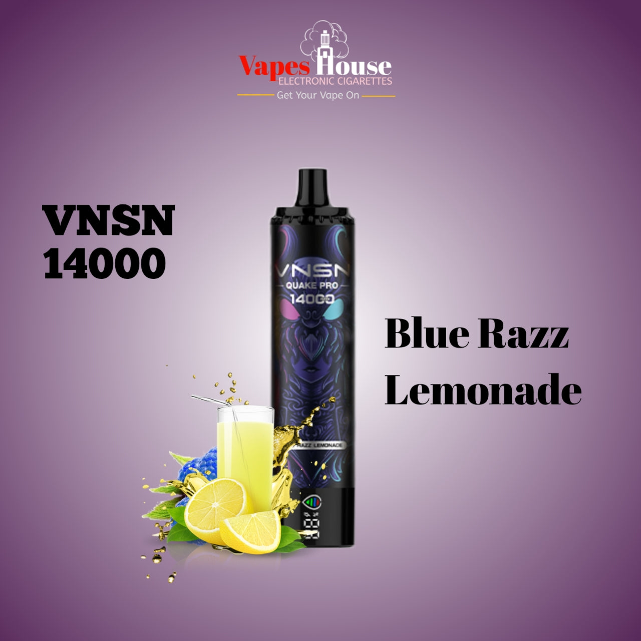 VNSN Quake Pro 14000 Puffs Blue Razz Lemonade