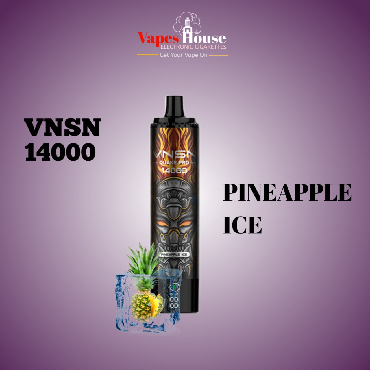 VNSN Quake Pro 14000 Puffs Pineapple ice