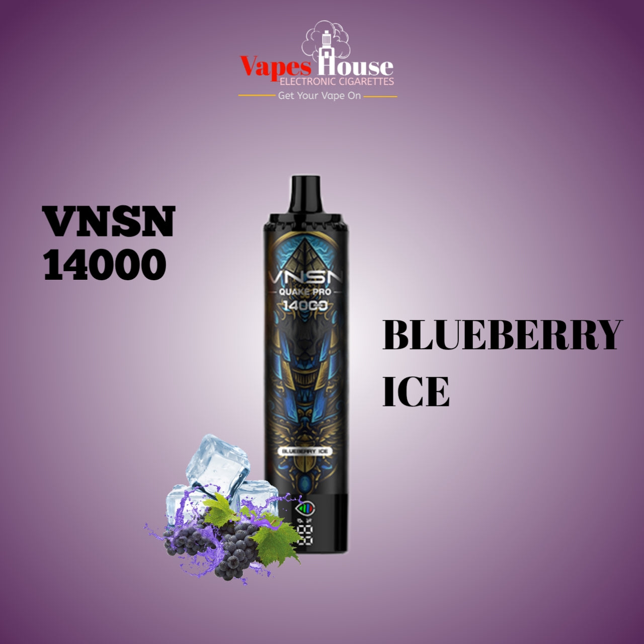 VNSN QUAKE PRO 14000 BLUEBERRY ICE