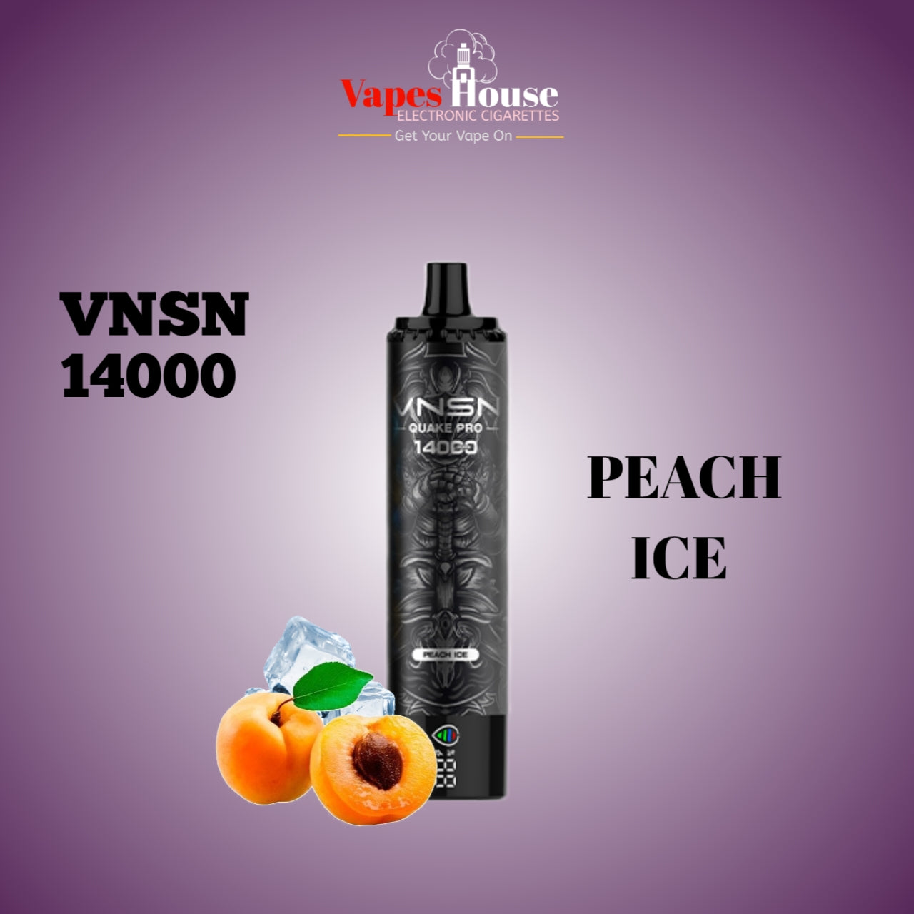 VNSN Quake Pro 14000 Puffs Peach Ice Disposable vape