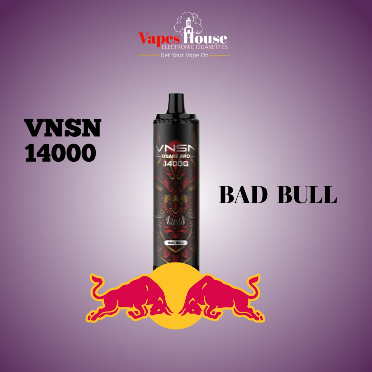 VNSN Quake Pro 14000 Puffs Bad Bull Disposable vape