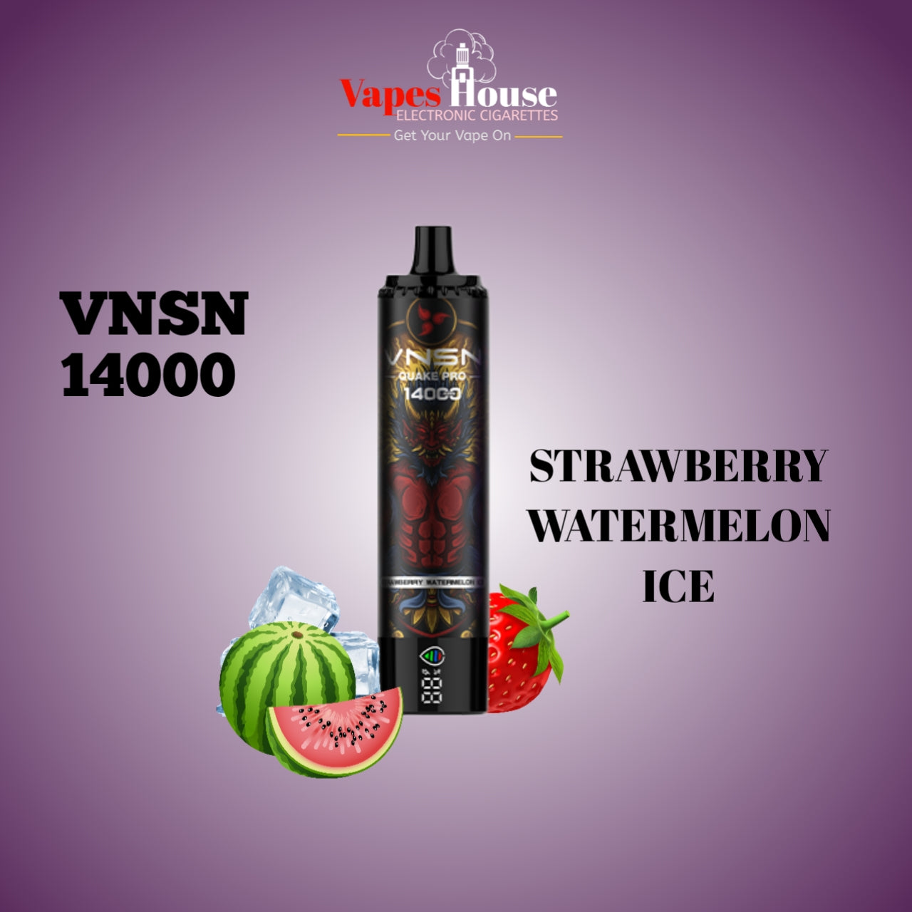 VNSN QUAKE PRO 14000 STRAWBERRY WATERMELON ICE