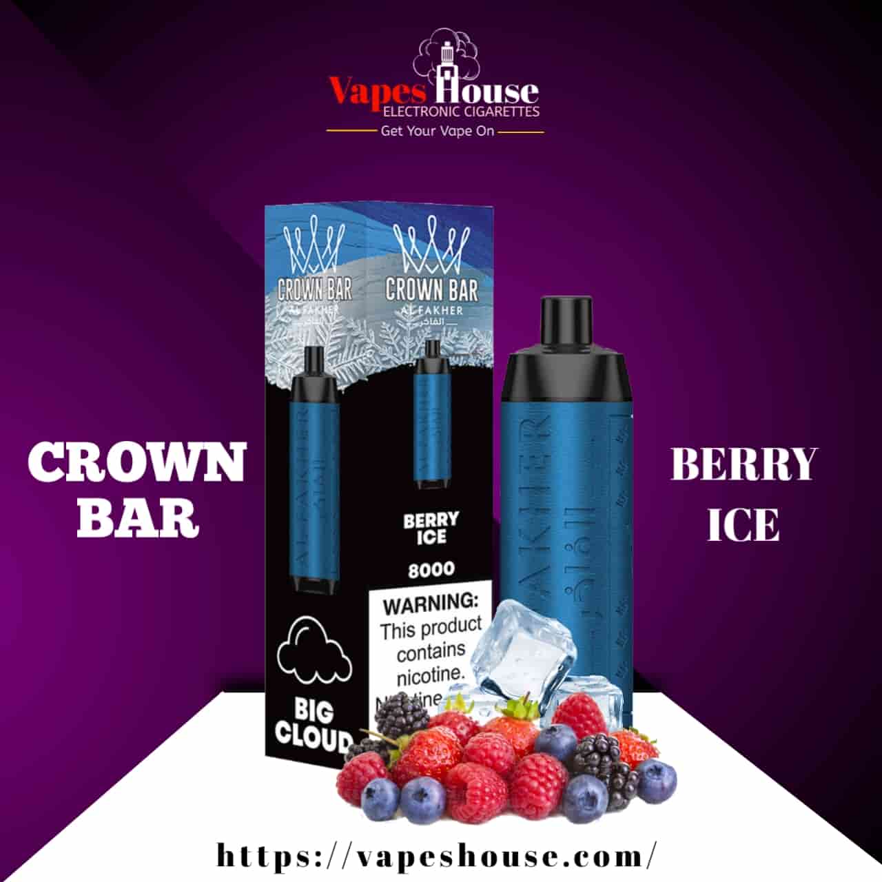 CROWN BAR (8000) BERRY ICE DISPOSABLE VAPE