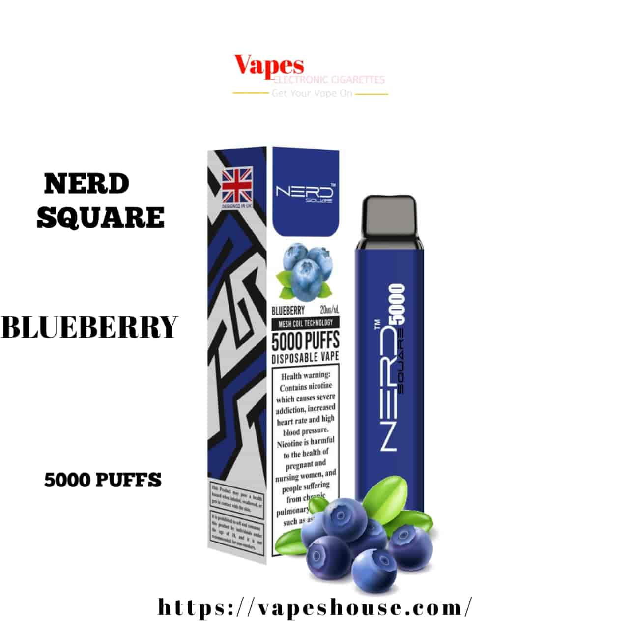 Nerd Square 5000 - Blueberry Disposable