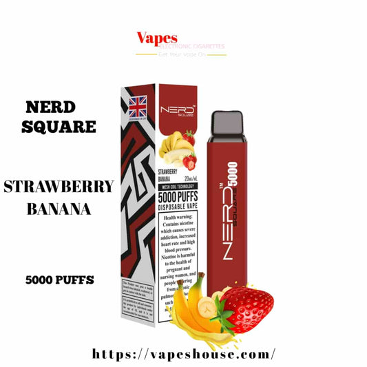 Nerd Square 5000 - Strawberry Banana Disposable