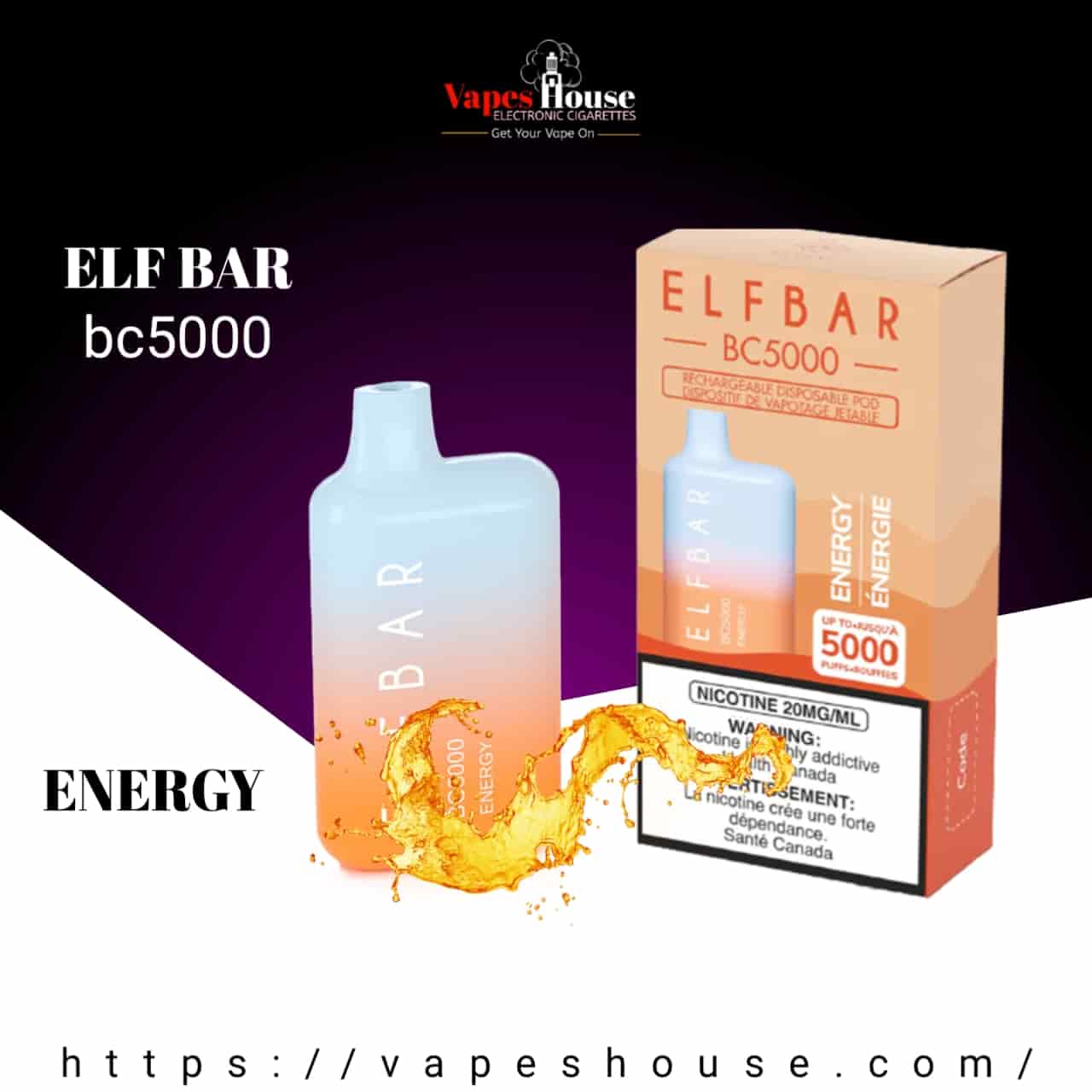 Elf Bar (bc5000) Energy Disposable Vape