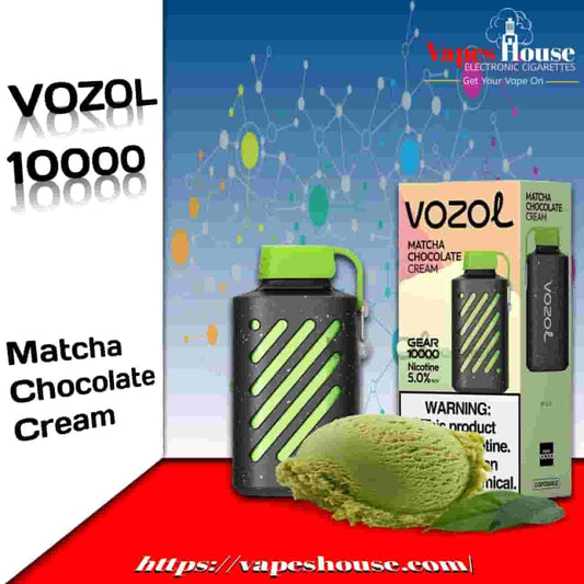 Vozol Gear 10000 Puffs Matcha Chocolate Cream Disposable Vape