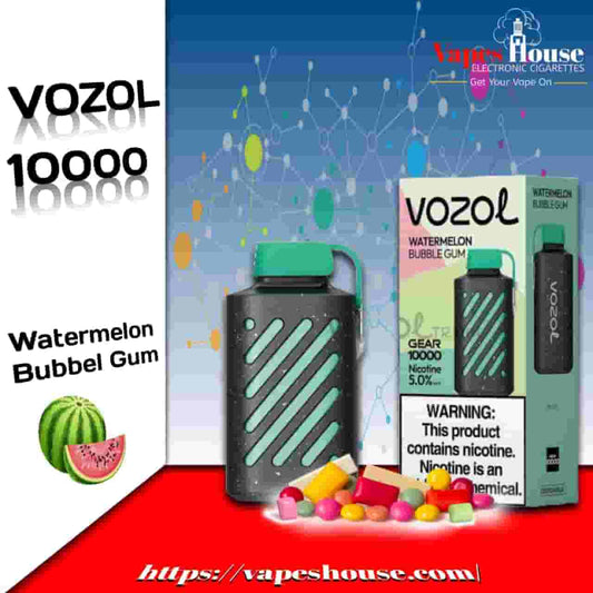Vozol Gear 10000 Puffs  Watermelon Bubbel Gum Disposable Vape