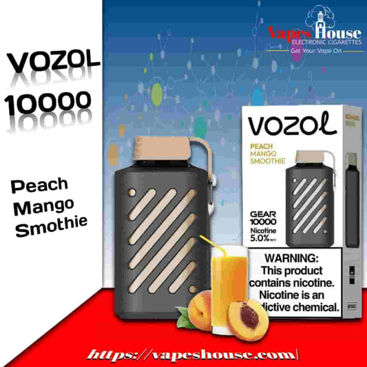 Vozol Gear 10000 Puffs peach mango smoothie Disposable Vape